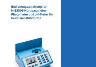 Die Bedienungsanleitung für das Photometer HI83305-02 für Kessel und Kühltürme mit digitalem pH-Meter als PDF zum herunterladen und ausdrucken