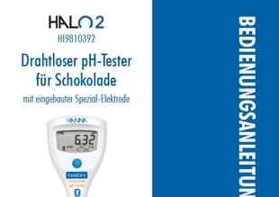 Die Bedienungsanleitung vom HALO2 Drahtlosen pH-Tester HI9810392 als PDF-Datei zum herunterladen und ausdrucken.